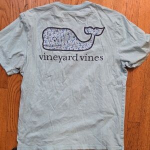 Vineyard Vines Sky Blue Tee with Whale Graphic